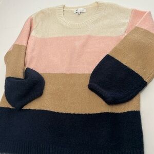 Color Block Bell Sleeve Sweater by Fever